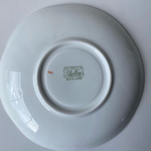 Shelley Tea Cup and Saucer W/ Gold Trim - Picture 7 of 7